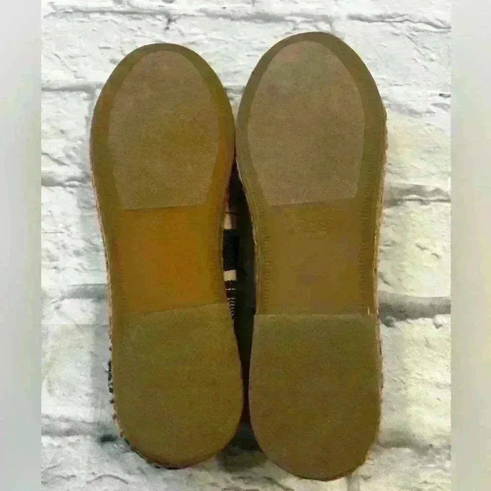 G.H Bass & Co. Women’s Striped Espadrille Flats Casual Slip On Shoes Size 9