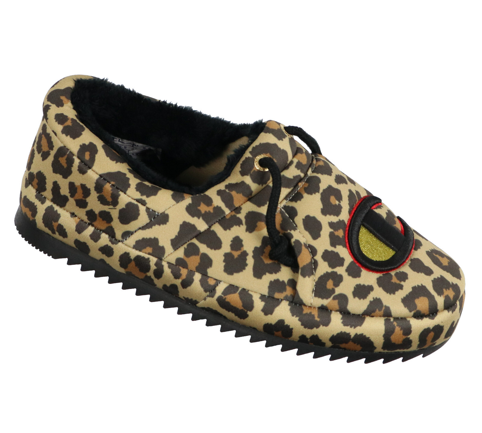 CHAMPION Women’s University Print Slide Slippers sz 9 Black Leopard CPS10467W