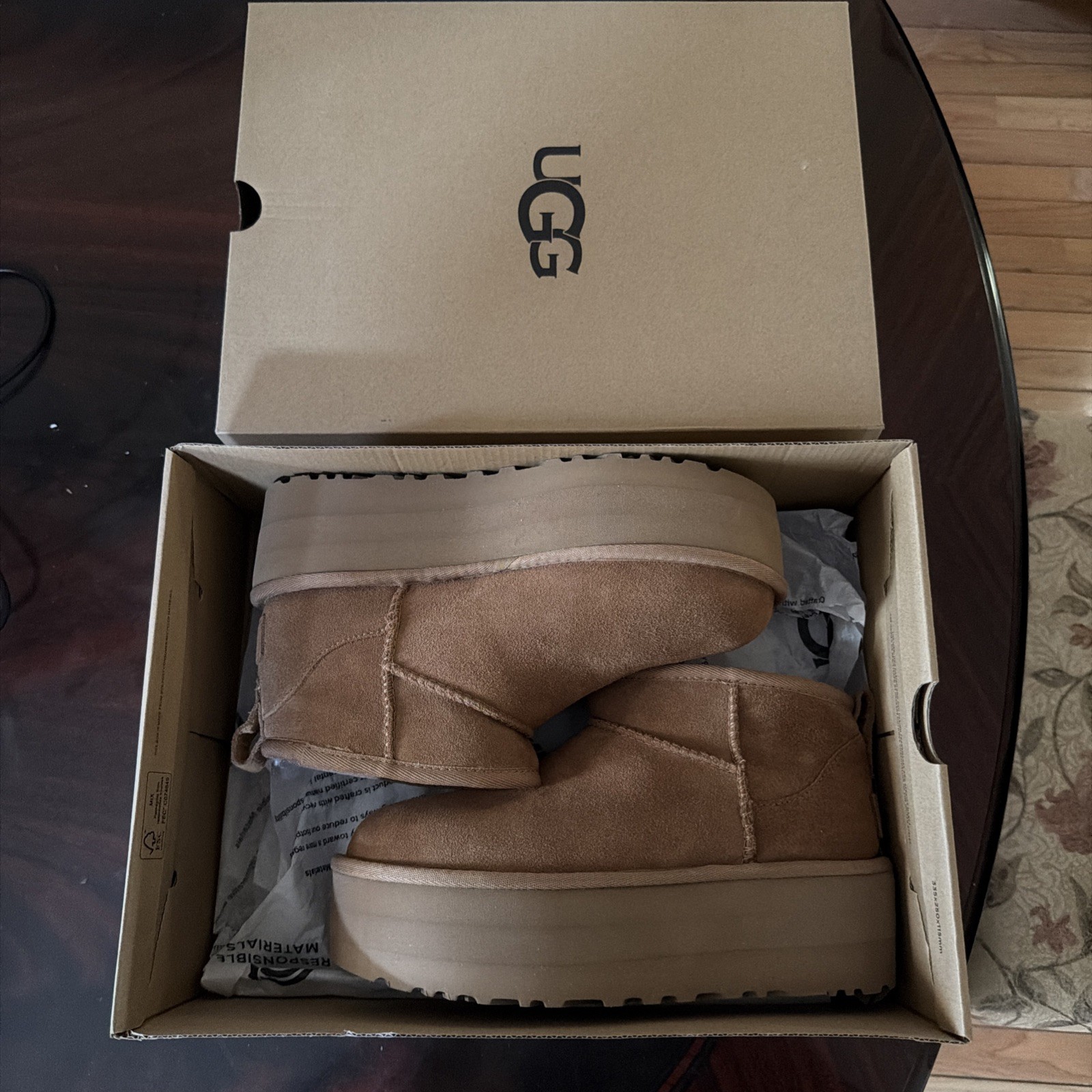 UGG Women’s Classic Ultra Mini Platform – Chestnut (1135092)