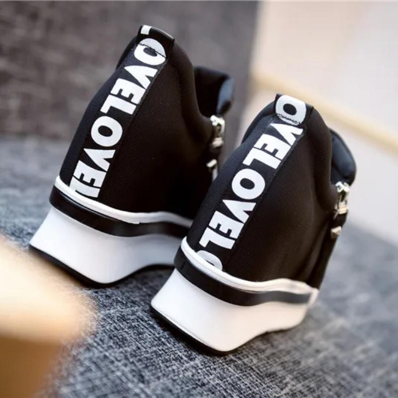 Women’s Platform Hidden Wedge Loafers Sneakers Slip On High Heels Casual Shoes