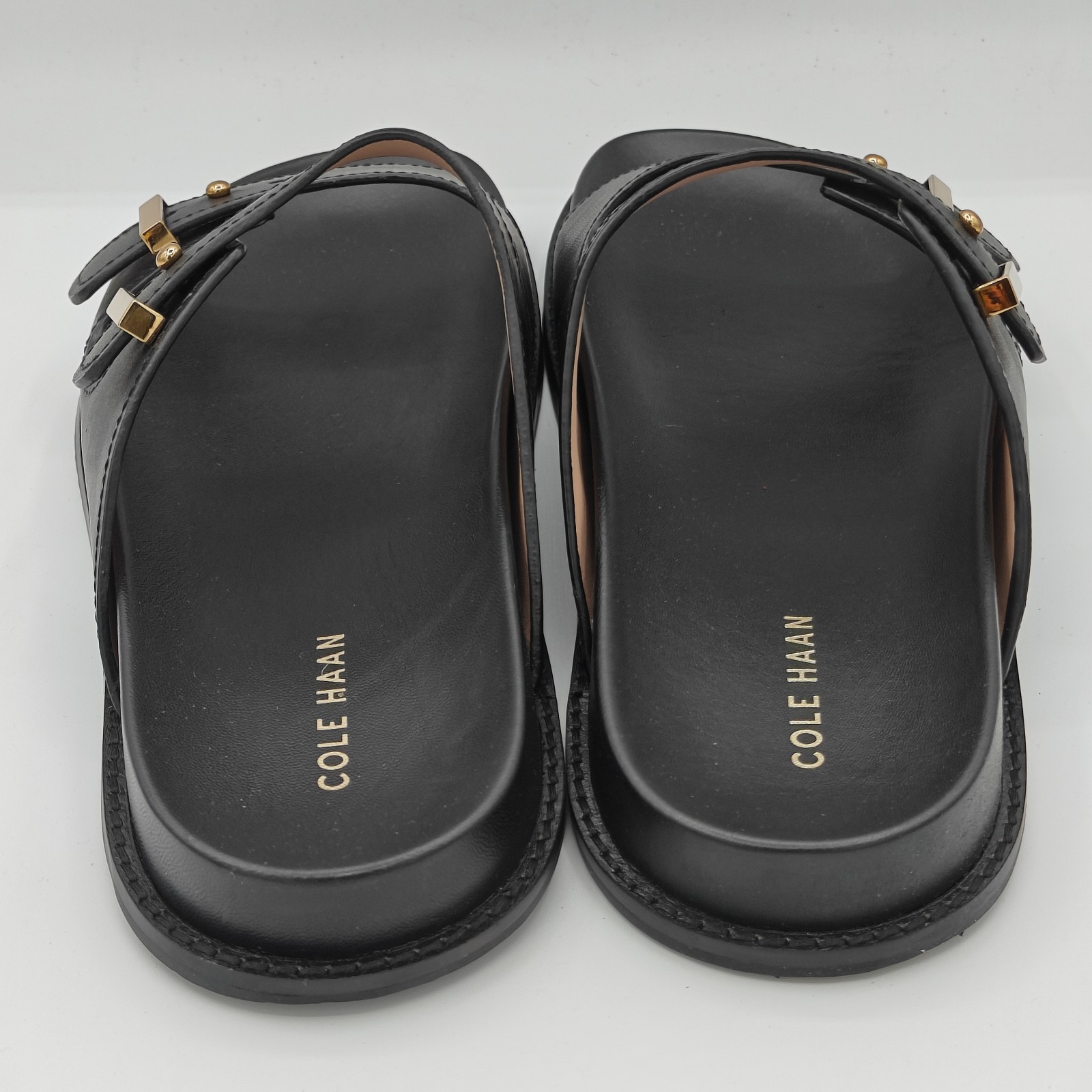 Cole Haan “Marisol” Women’s Leather Adjustable Double Banded Sandals Black