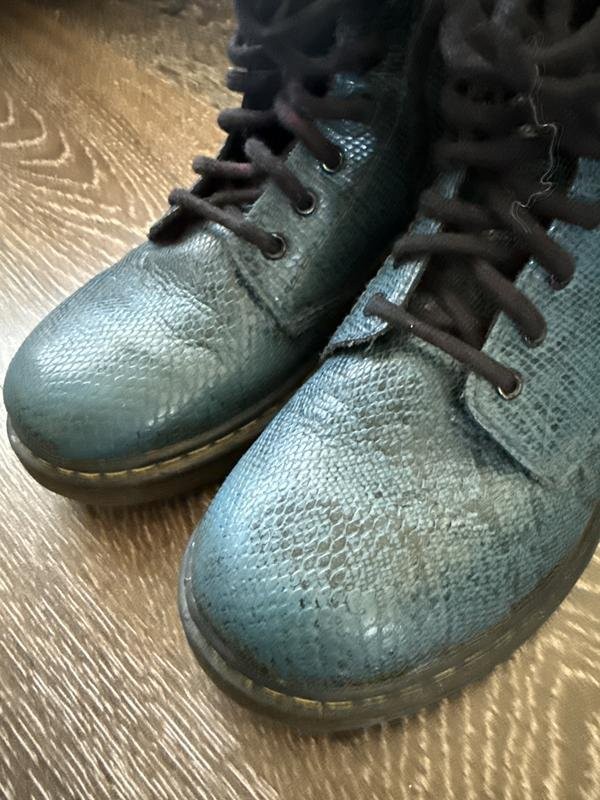 women dr martens boots turquoise leather 36