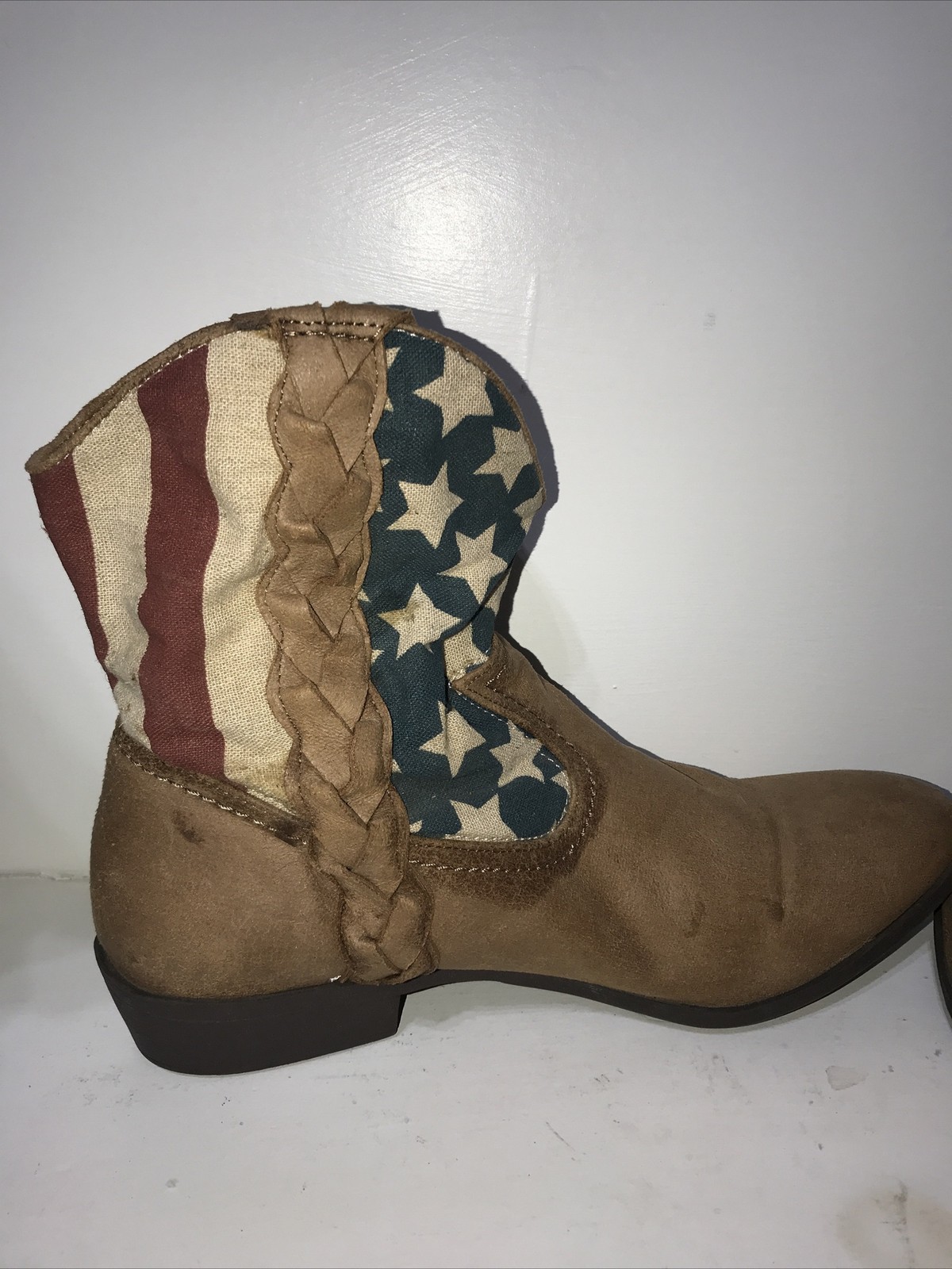 American Rag Americana Cowgirl Rodeo Bootie SZ 9/10 USA Patriotic