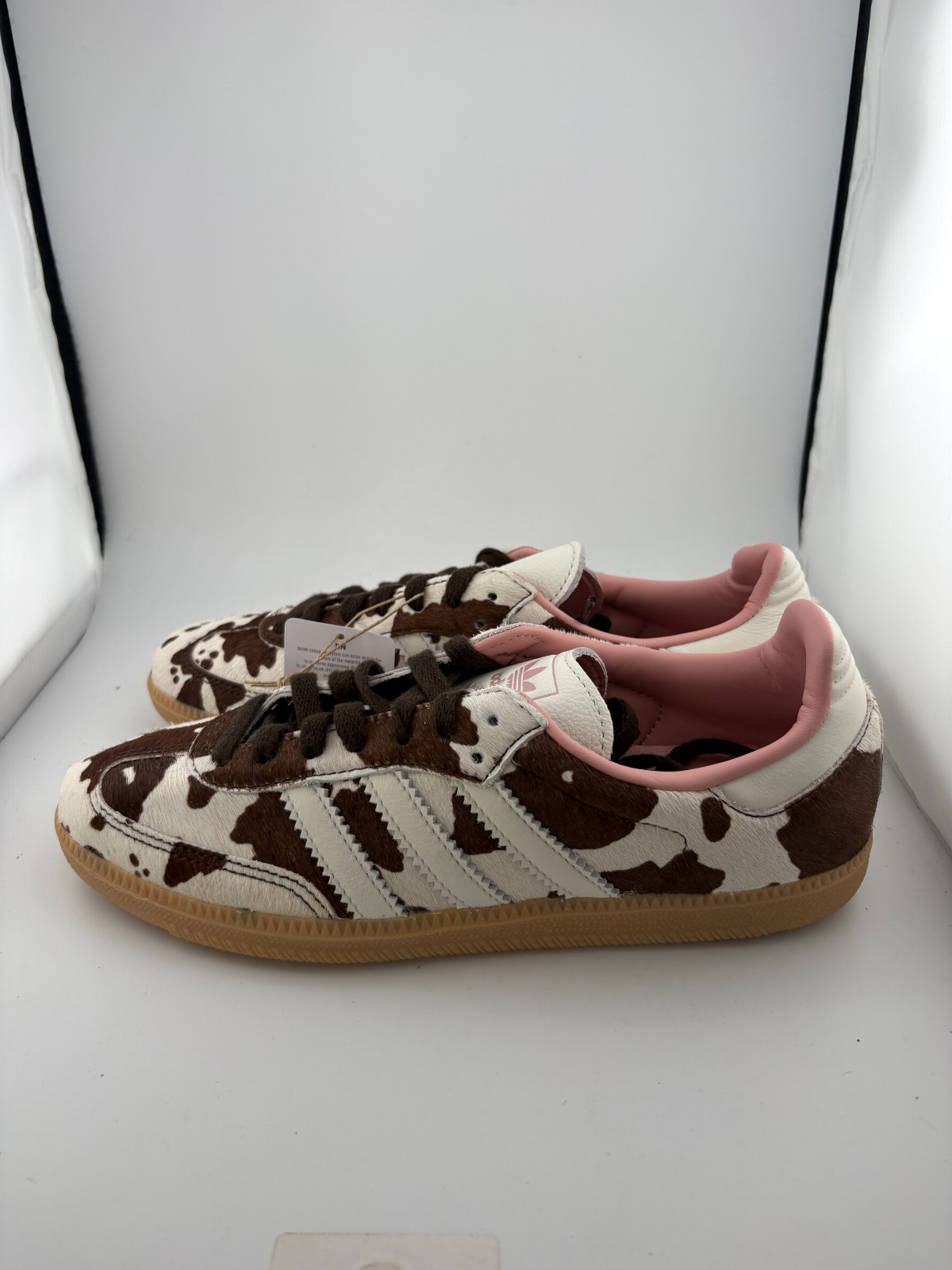WORN adidas Samba OG Cow Print JR1256 Size 8.5W NO BOX