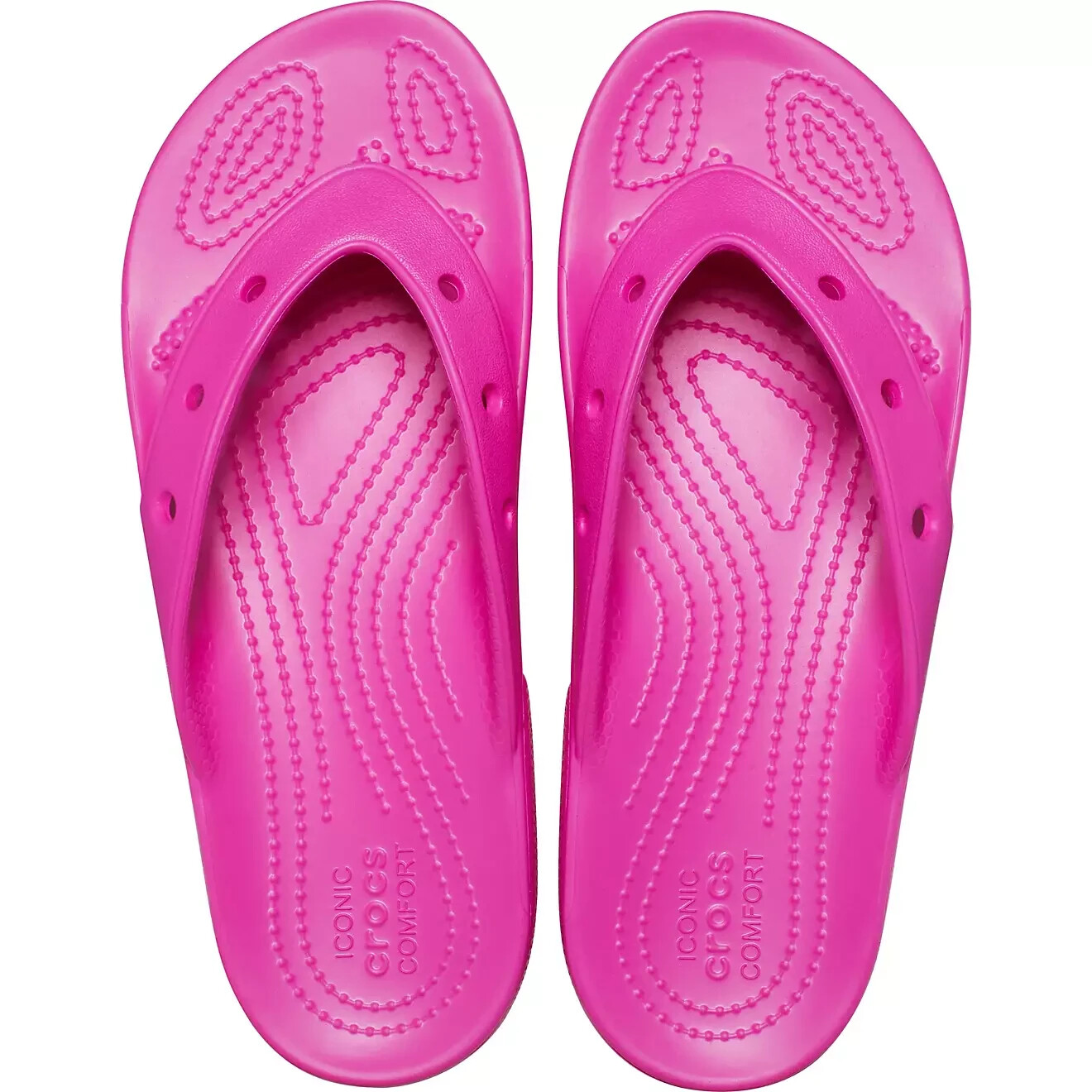 Bright Pink Crocs Classic Flip Flops #207713-6UB Women’s Size 10 Men’s Size 8