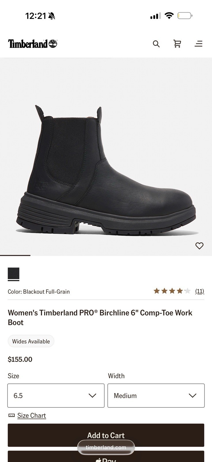 Women’s Timberland PRO® Birchline 6″ Comp-Toe Work Boot