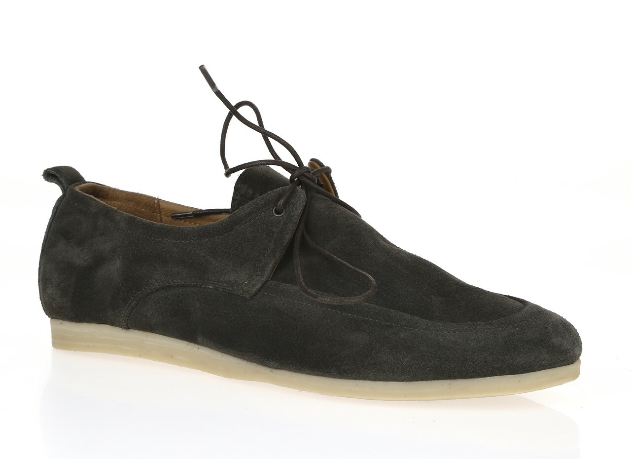 Cecilia Bringheli Dark Gray Soft Suede Lace Up Low Wedge Boat Shoes Size 40