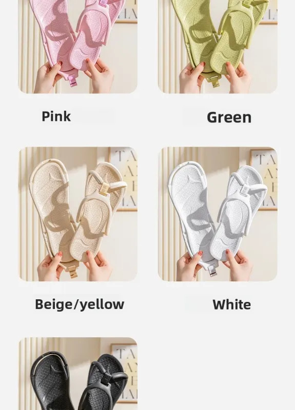 Foldable Travel Slippers Unisex EVA Flip Flops Hotel Non Slip Bathroom Indoor