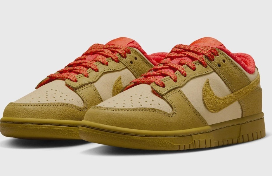 Women’s Nike Dunk Low SE Sesame/Bronzine-Picante Red (FQ8897 252) – 7