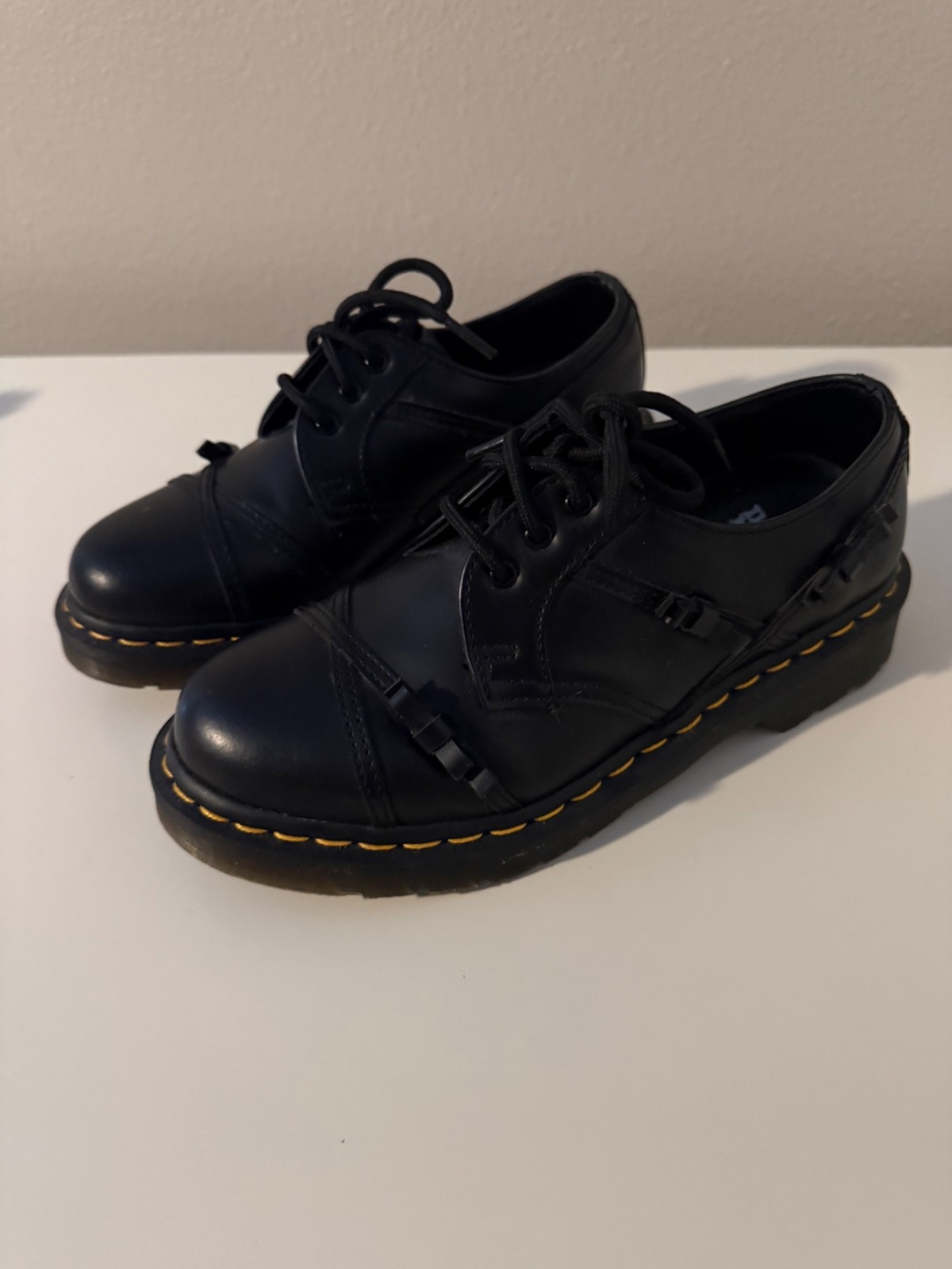 NEW Dr. Martens Smooth Oxford Black Leather Shoes Women’s Size 6