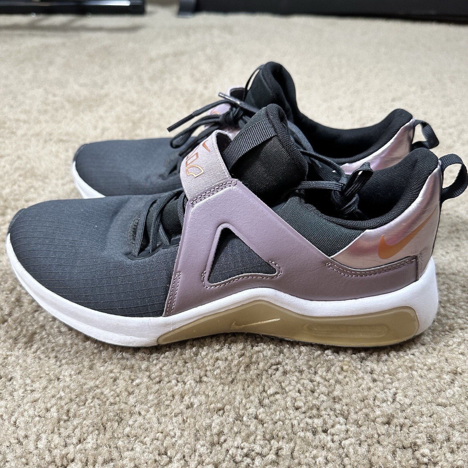 Nike Air Max Bella TR 5 Premium Dark Smoke Grey Purple Gold Women’s 9.5