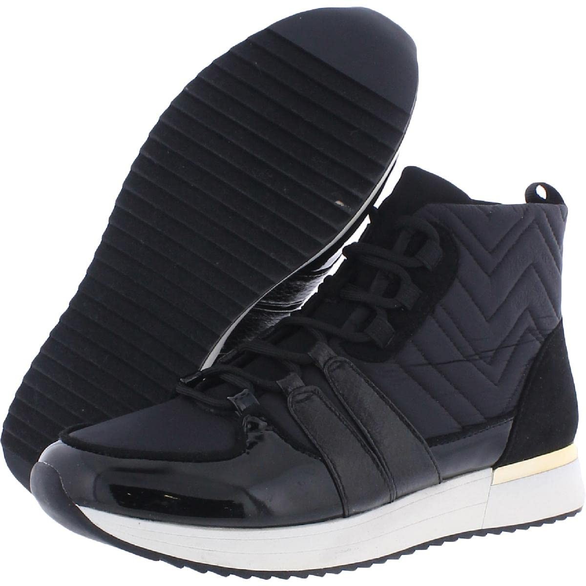 Kenneth Cole Reaction Women’s Women’s Cameron Quilt Hiker Sneaker, Black, 5