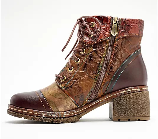 L’Artiste by Spring Step Leather Lace-Up Boots Fallinluv