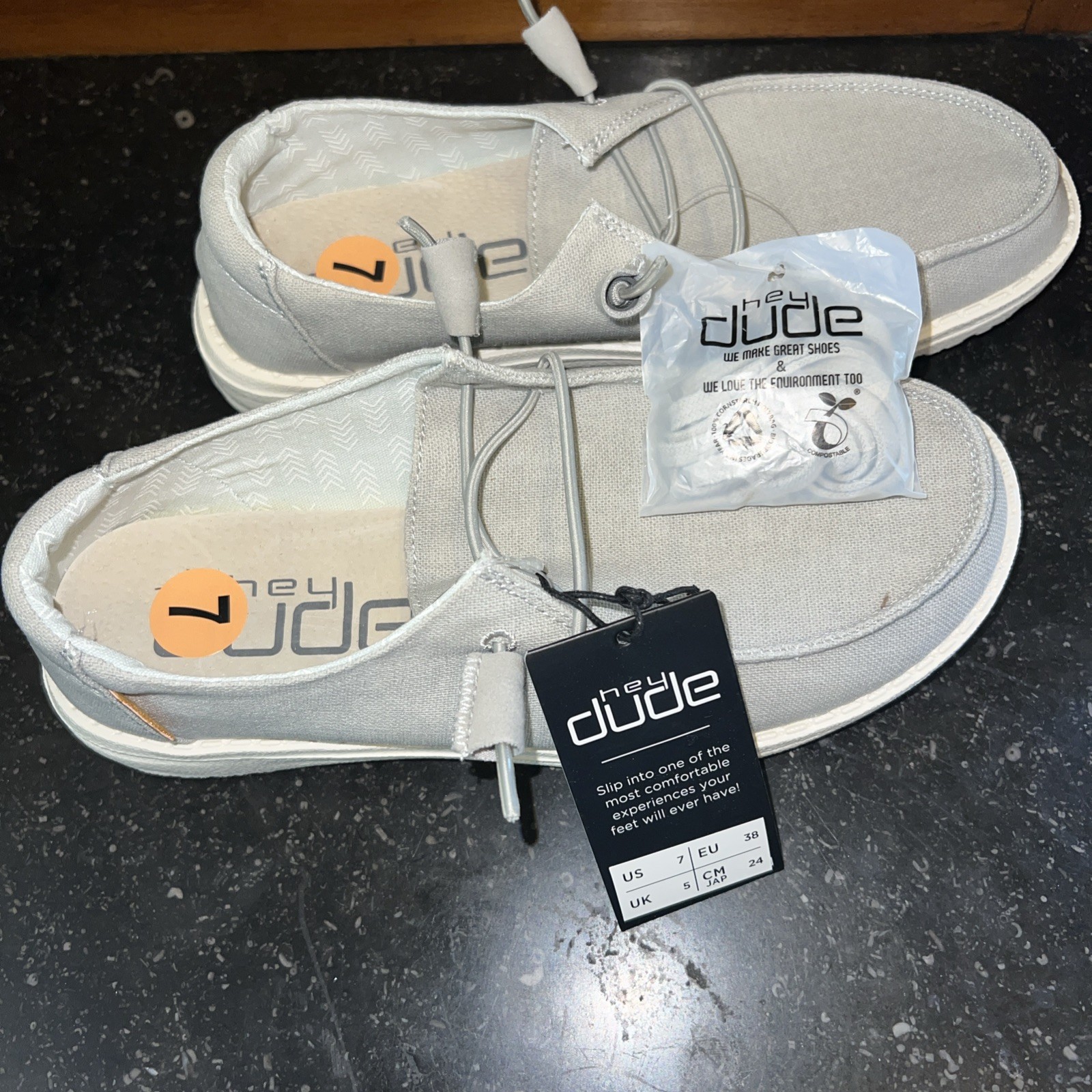 Hey Dude Women’s Wendy Slip On Chambray Light Gray US 7