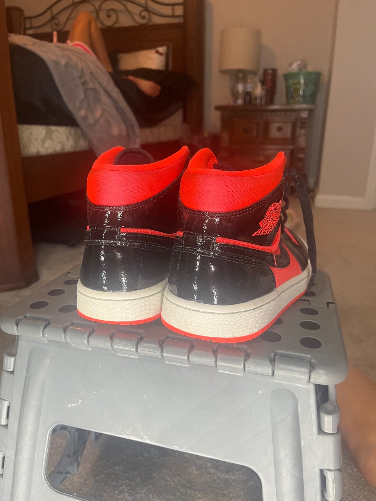 Size 9 – Air Jordan 1 Mid Hot Punch W Size 9. Great Condition. No creasing.