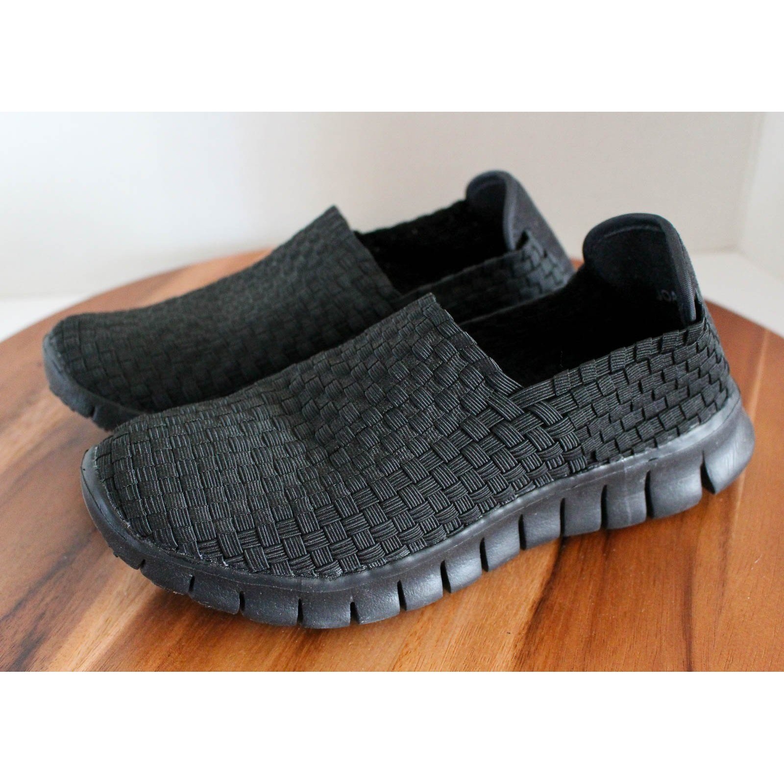 Corkys Shoes Size 7 Black Slip On Elastic Weave Comfort Sneaker Shoes Joann