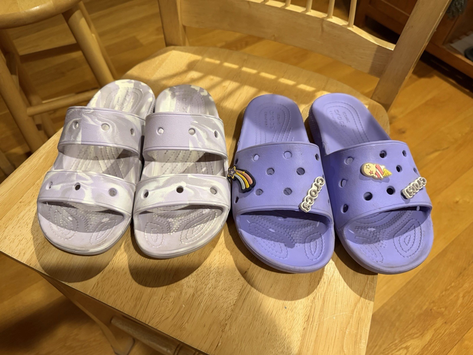 Lot of 2 Crocs Slides / Sandals – Size W8 M6 – Excellent Preowned