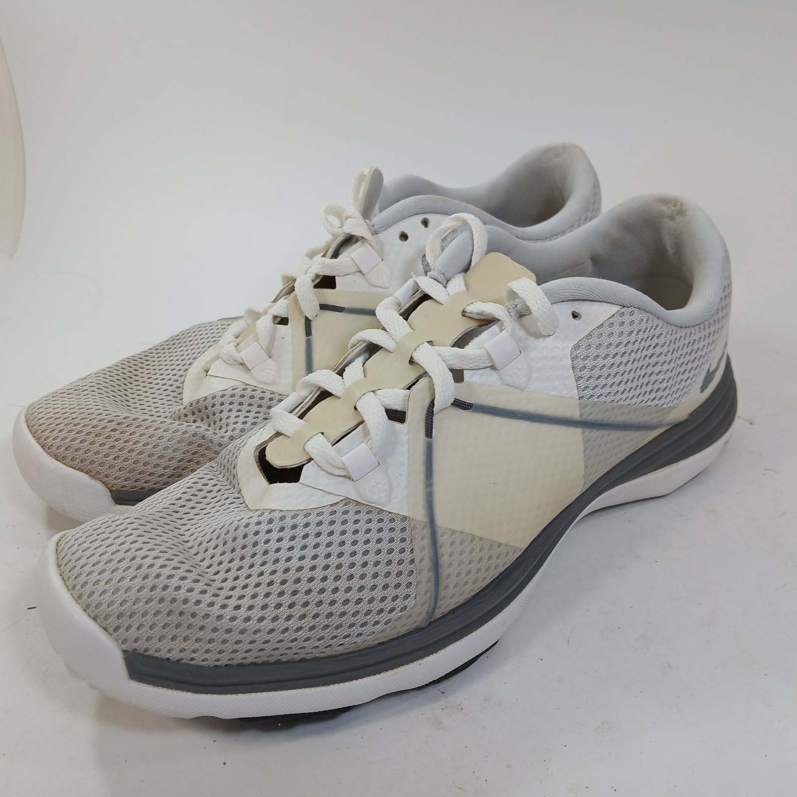 NIKE Lunar Summer Lite 2 Golf Shoes Sz 7 W White Gray 628541-002