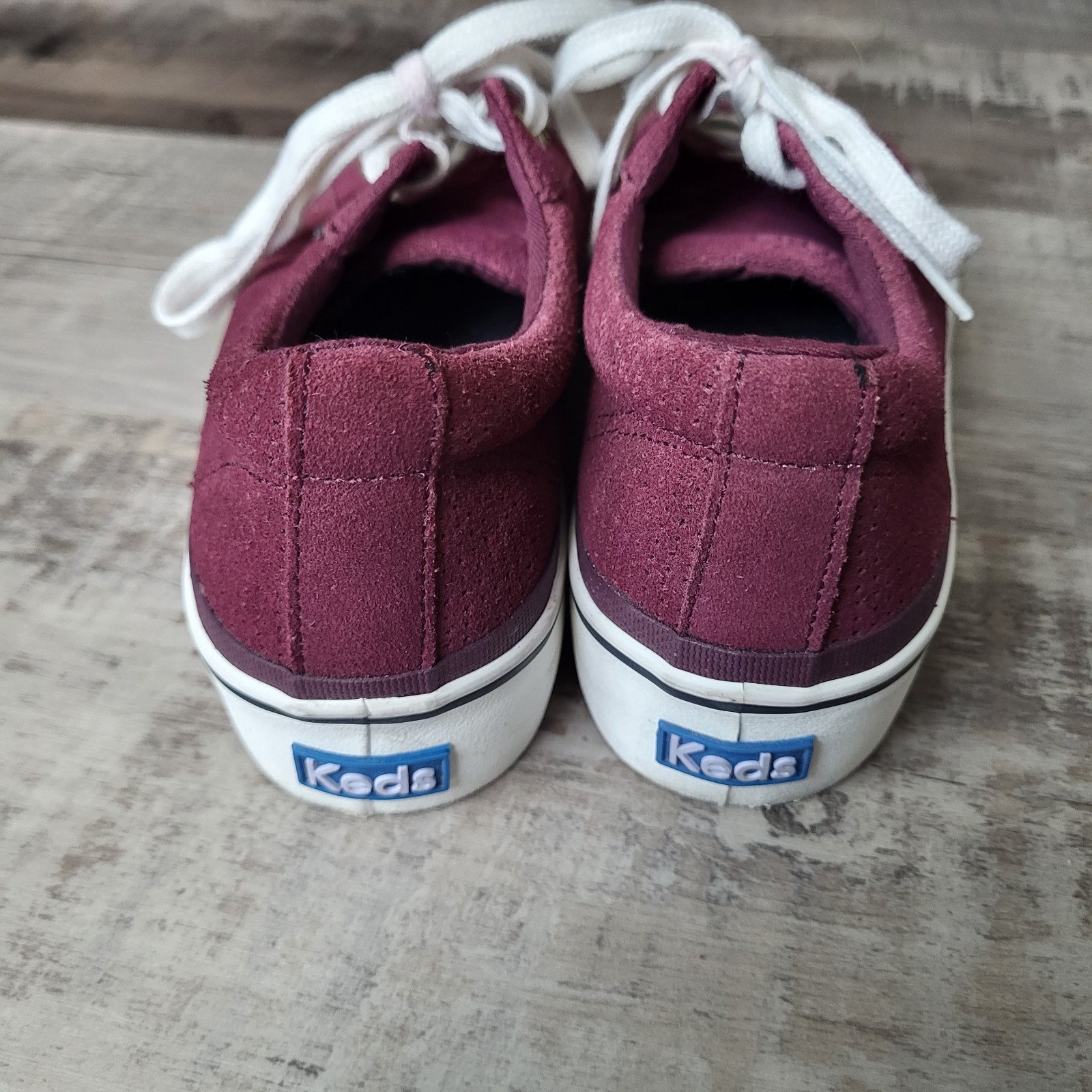 Keds Jump Kick Duo Platform Sneaker Suede size 10 Burgundy WH66414