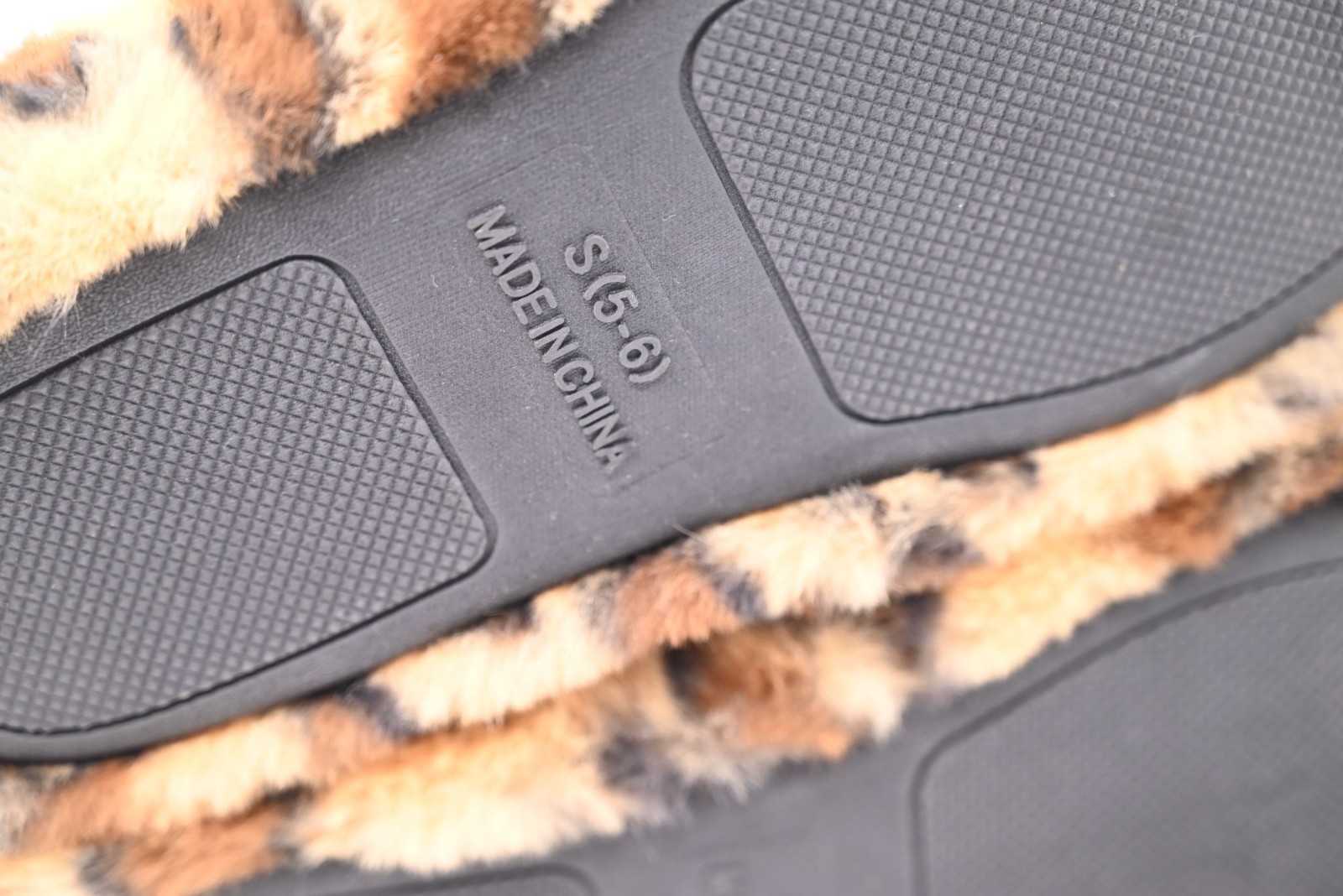 NEW BP. Sophie Faux Fur Slippers Leopard Size 5-6 Hard Bottom Fluffy Cozy