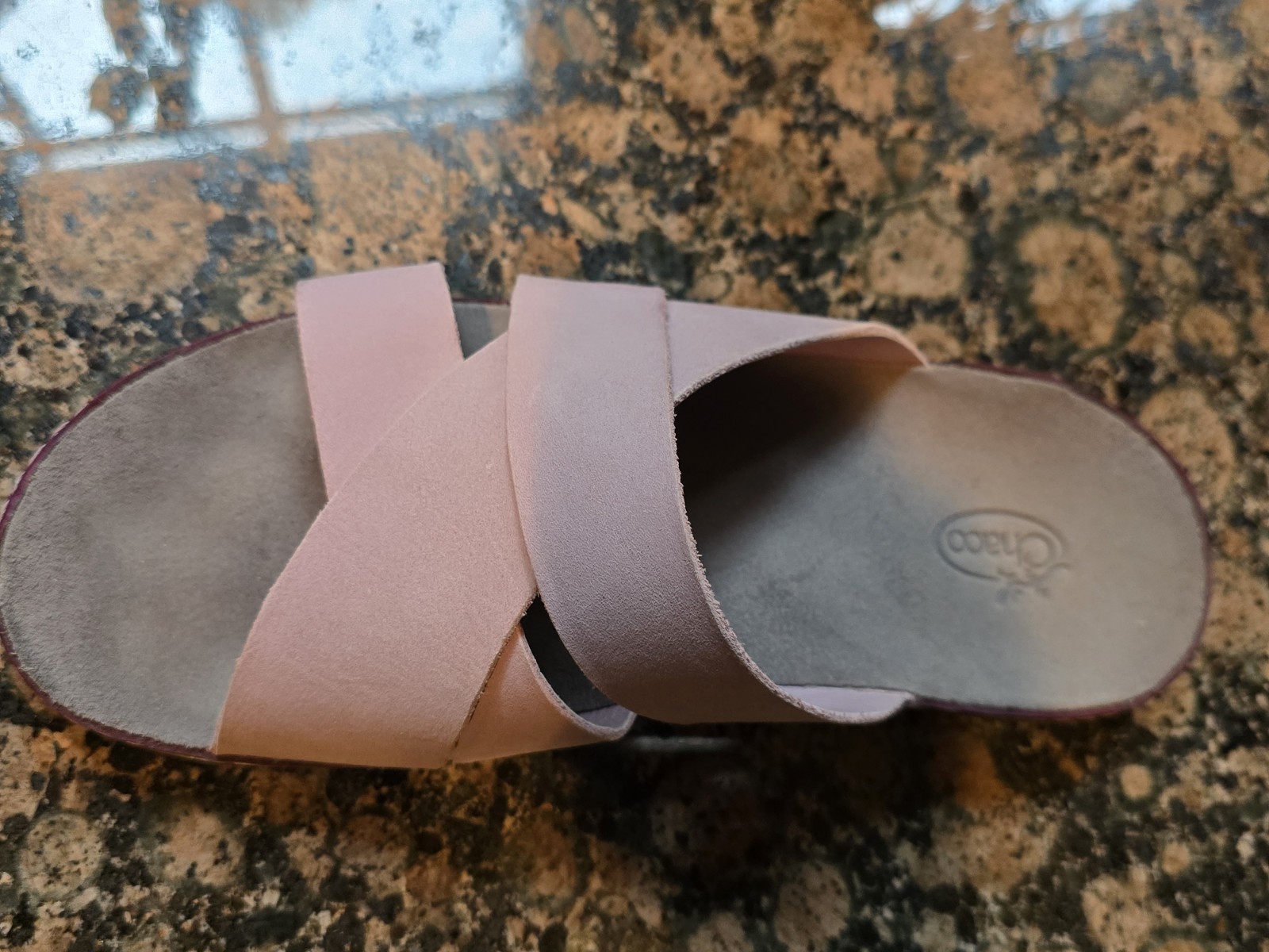 Chaco Women’s SZ 7 Mauve Suede Slip-On Slide Sandals Comfort Casual Travel