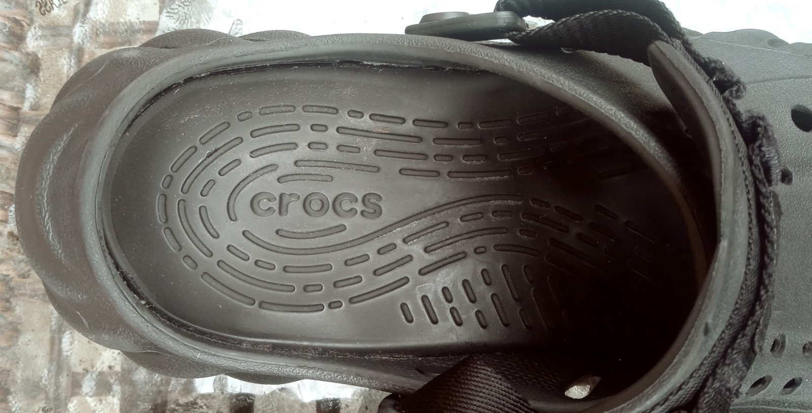 Crocs Echo Clog Unisex Black Men’s Sz 9 Women’s Sz 11 Adjustable Turbo Strap