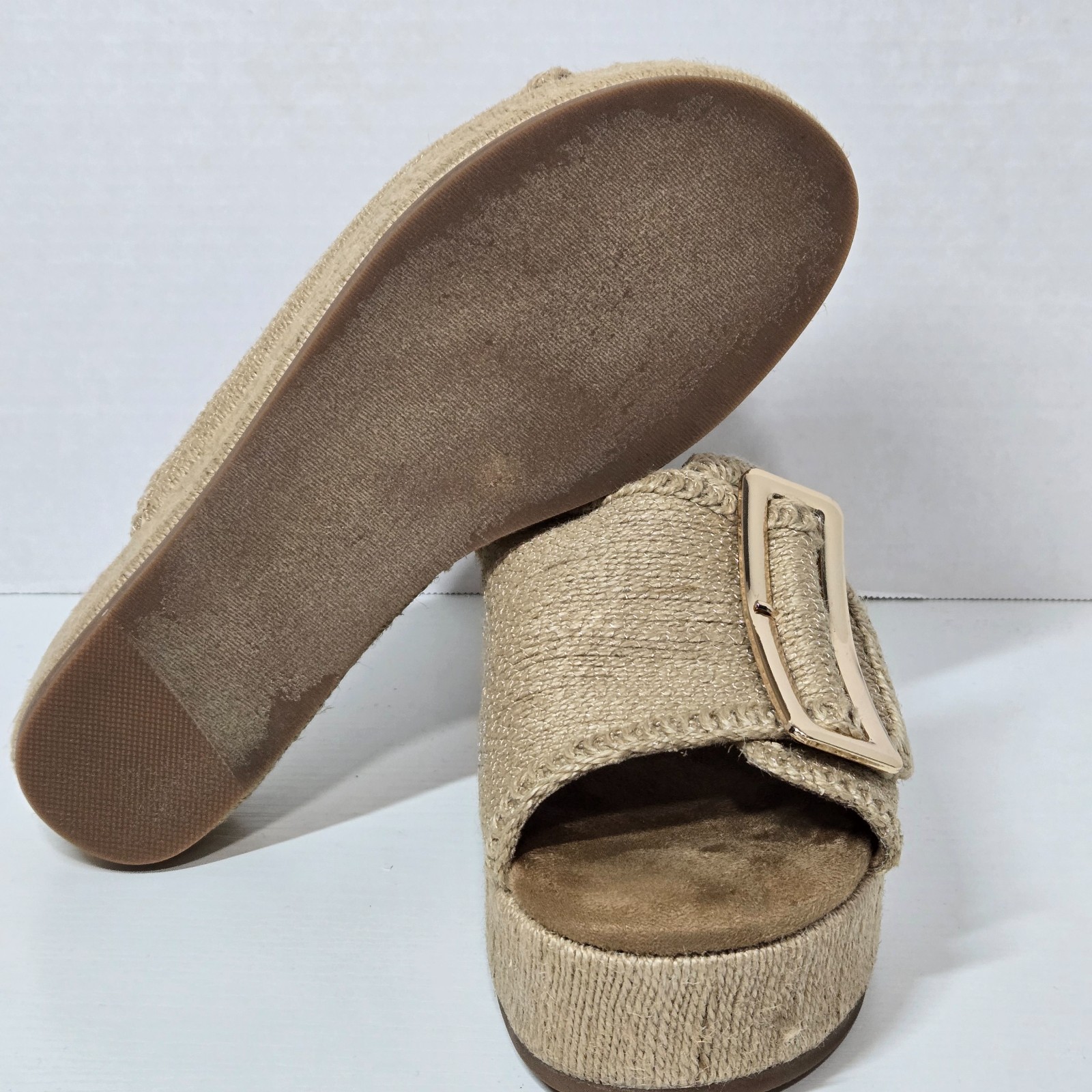 Kelsi Dagger Brooklyn Women’s Dover Mini Jute Platform Sandals Natural Brown 9M