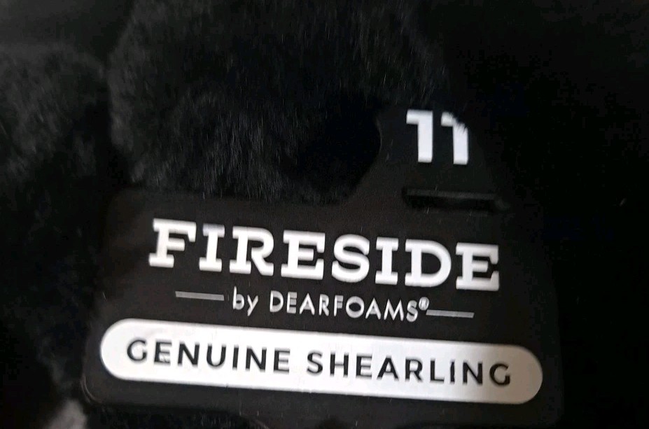 NEW Fireside by Dearfoams Womens Size 11 Adelaide Genuine Shearling Clog Slipper