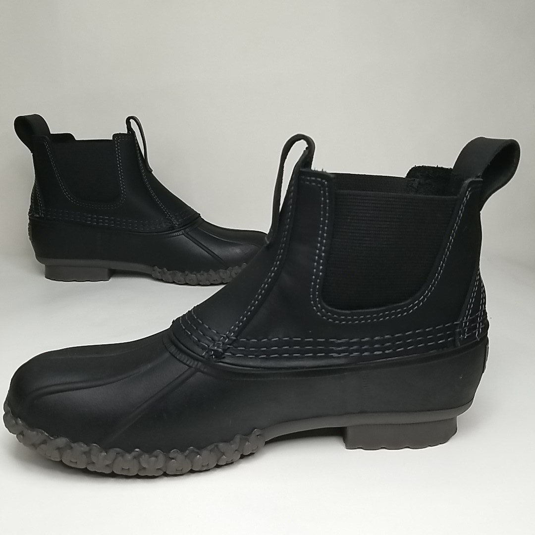 Bean Boots By LL Bean 6.5″ Chelsea Duck Rain Boots Women’s sz 9 M Black Leather