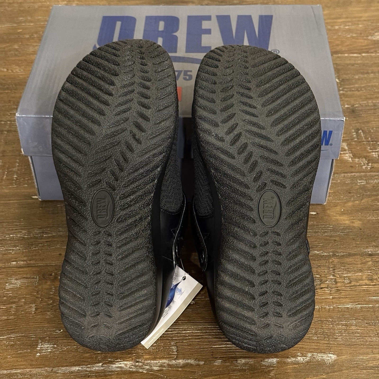 NEW Drew Savannah Clog Black Womens 8.5 W Wavy Stretch Mesh Comfort Work
