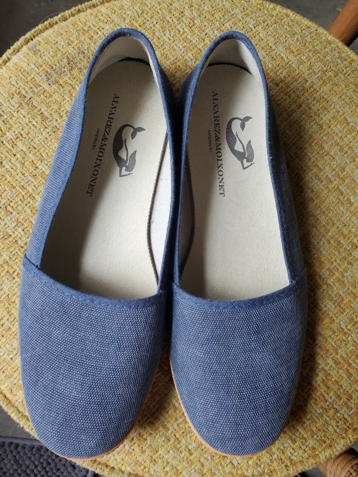 Alvarez & Moixonet Canvas Denim Blue Flats Sand Shoes EU 41 USA 9-10 Spain