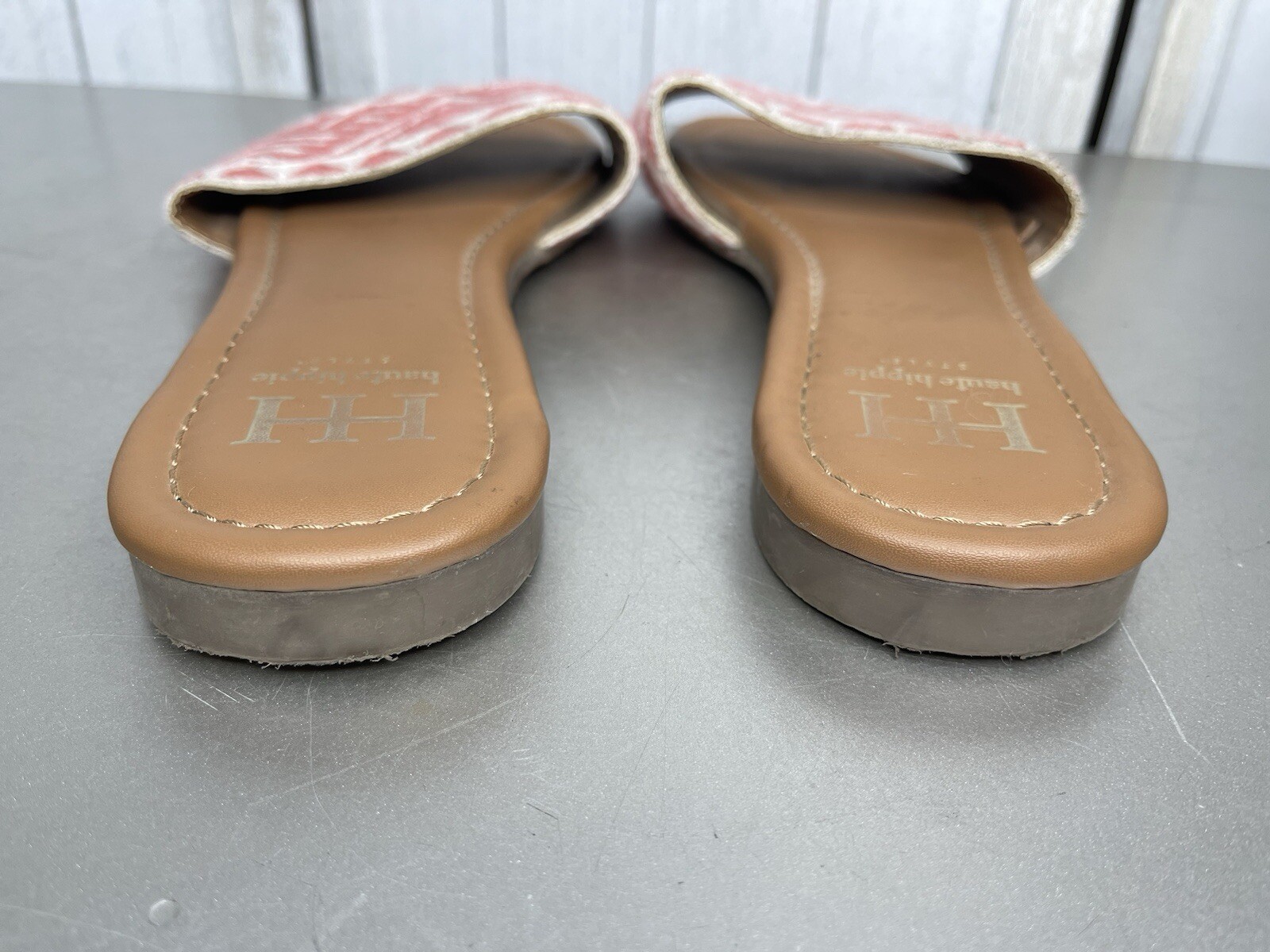 Haute Hippie Casual Slides Women’s Aztec Sandals Boho Size 8 Orange Red