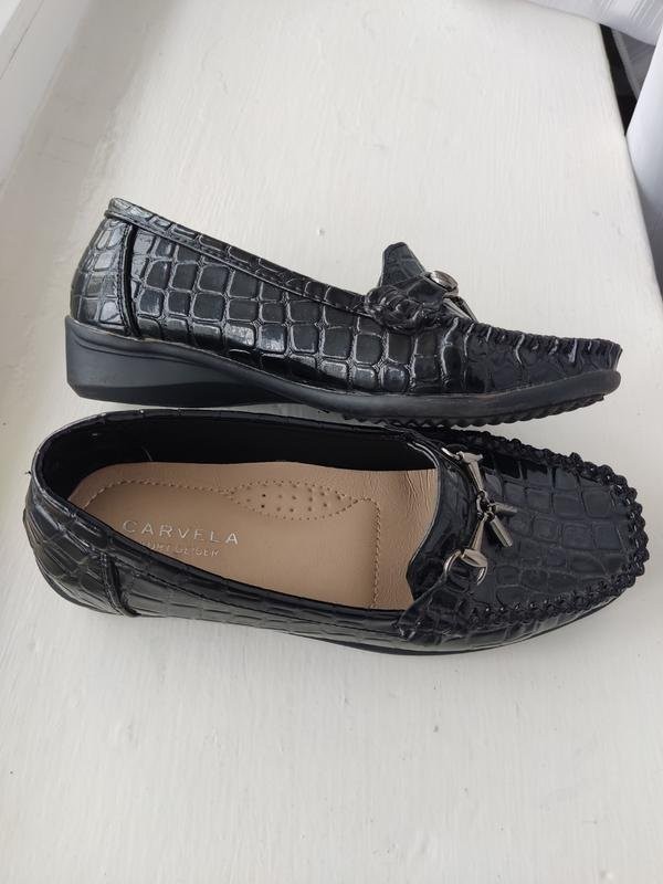 Women Carvela loafers black synthetic leather 36.5