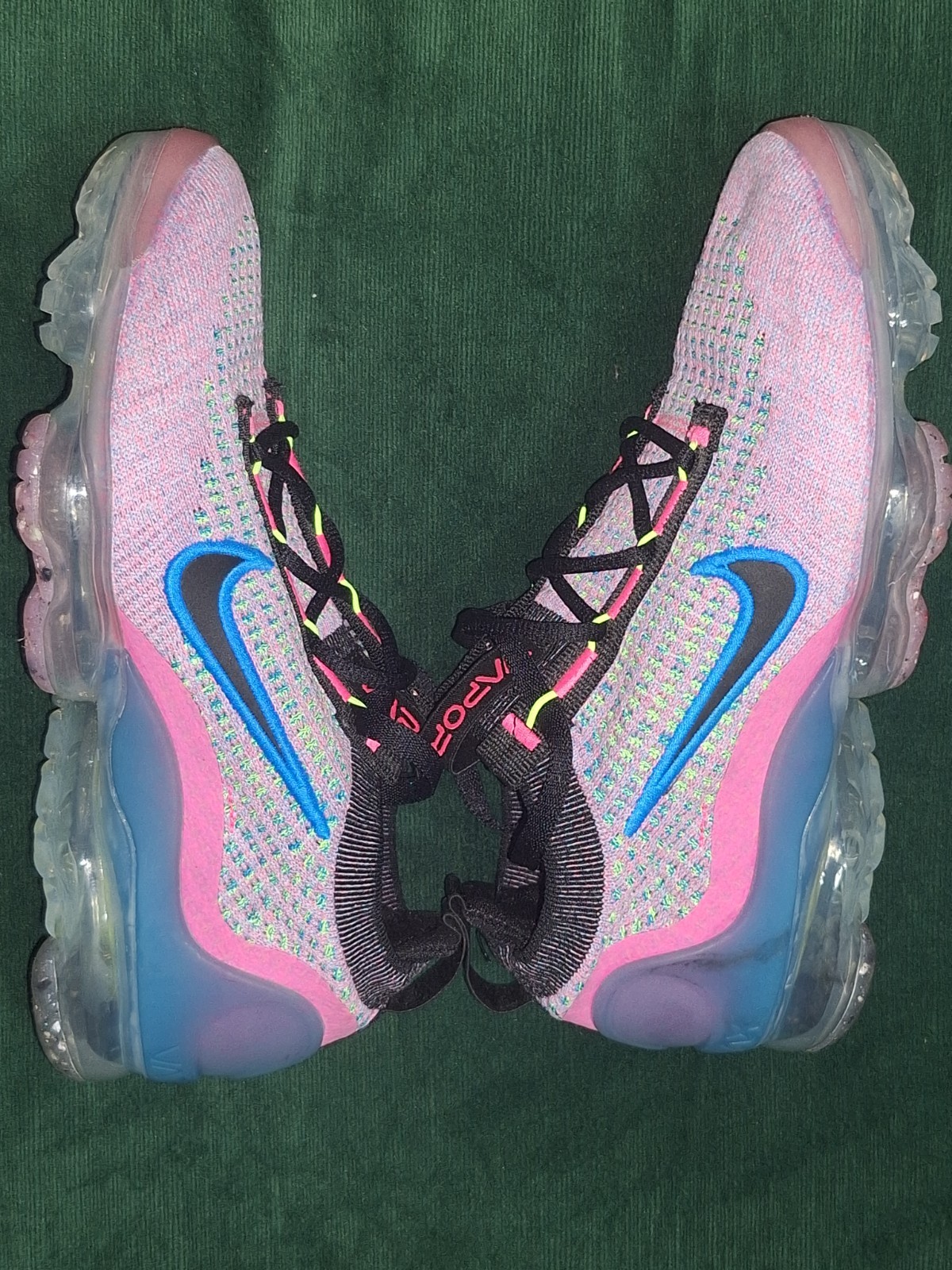 Nike Air Vapormax 2021 Flyknit Next Nature Pink Blast Photo Blue Women’s 5.5 New