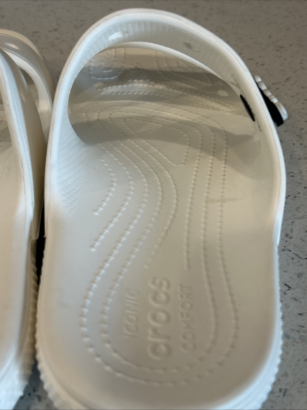 Crocs Classic Two Band Womens White Slip on Slides Sandals 206761 M 8 W 10