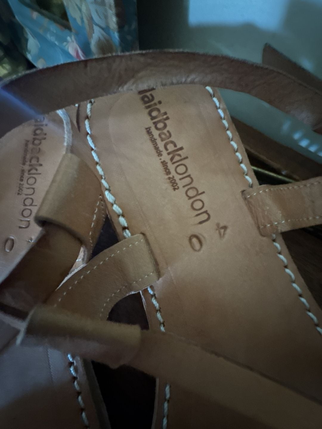 Laidback London Handmade Leather Beaded Flat Sandals