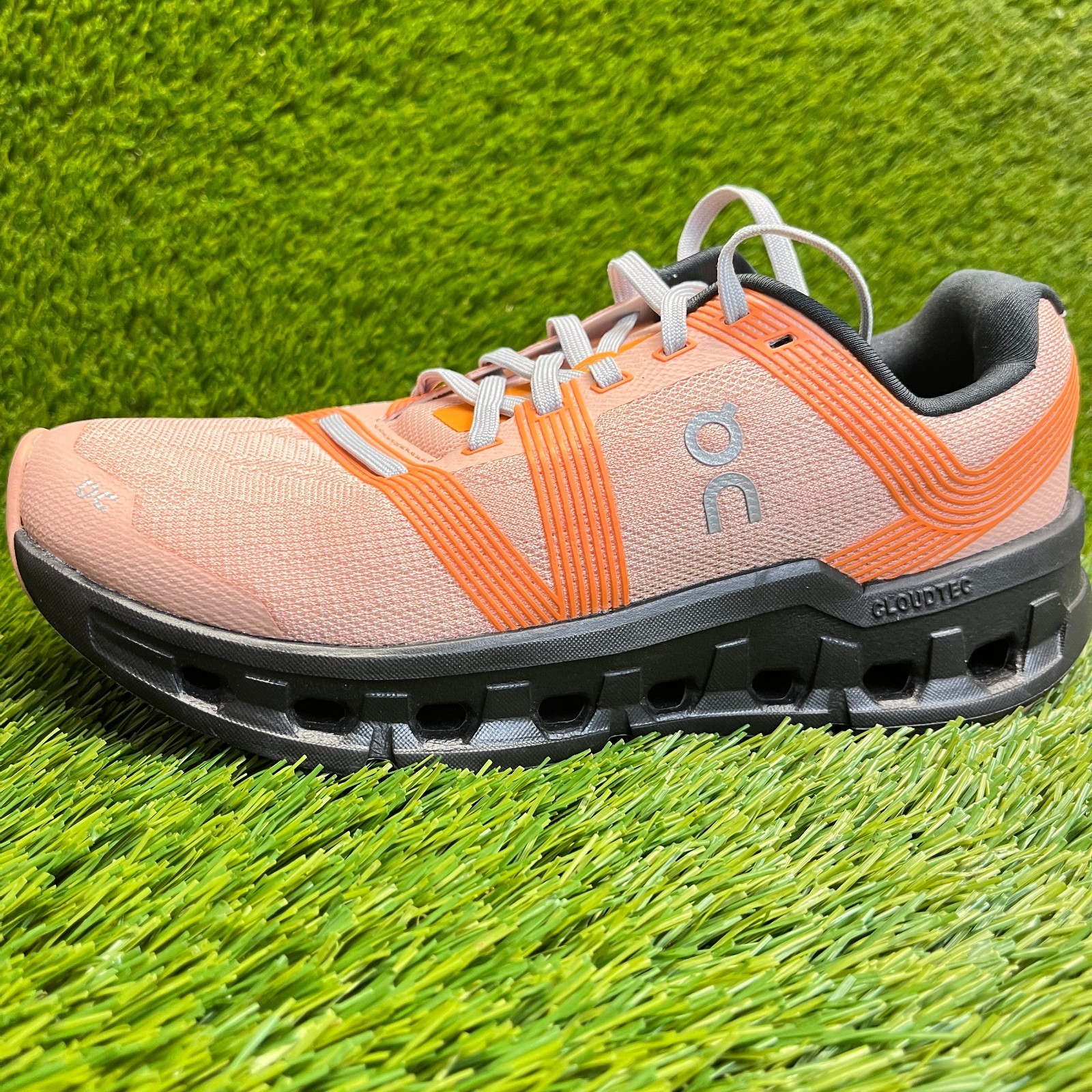 On Cloudgo Womens Size 7 Orange Black Athletic Running Walking Shoes Sneakers