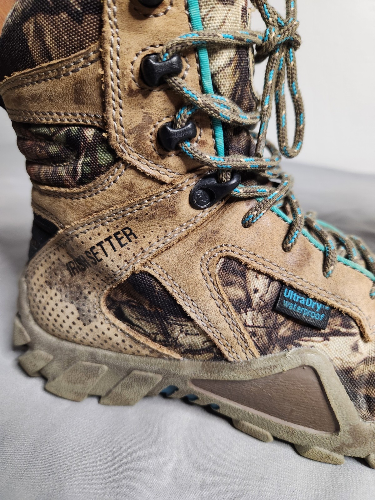 Red Wing Irish Setter Vaprtrek Camo Hunting Boots Womens Sz 6.5 Waterproof 2881