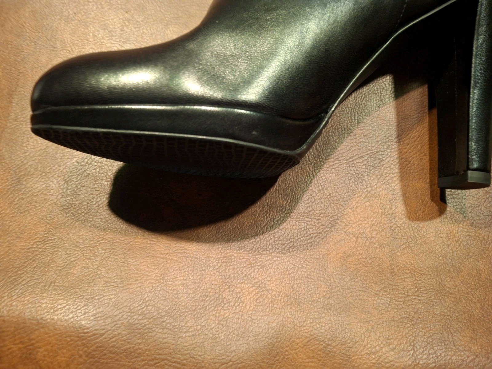 STUART WEITZMAN LEATHER OTK BOOTS 10N BLACK 50/50 STRETCH SMOOTH LEATHER SPAIN