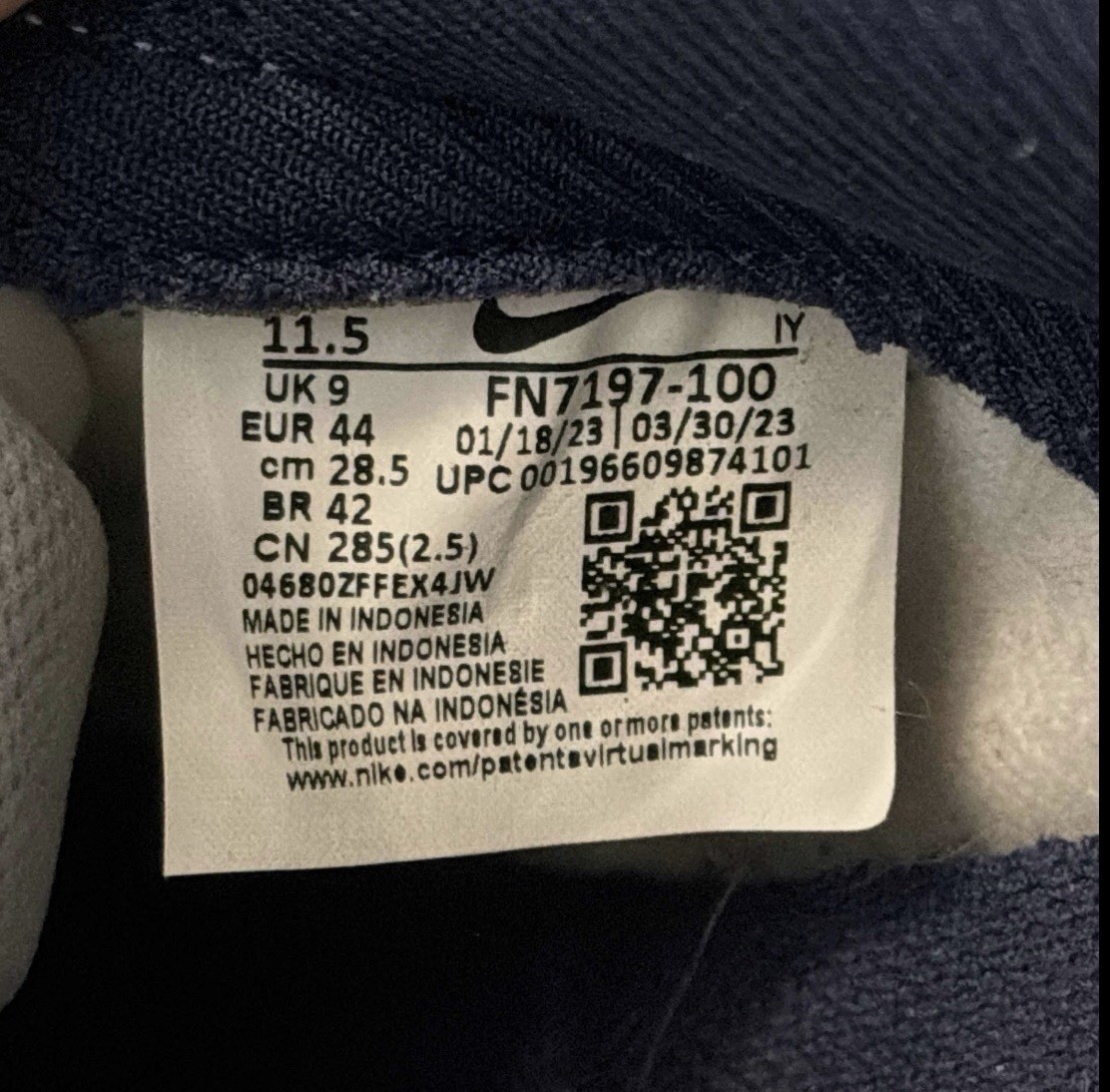 Nike Dunk Premium Low Vintage Navy Colorblock Leather Sneakers FN7197-100
