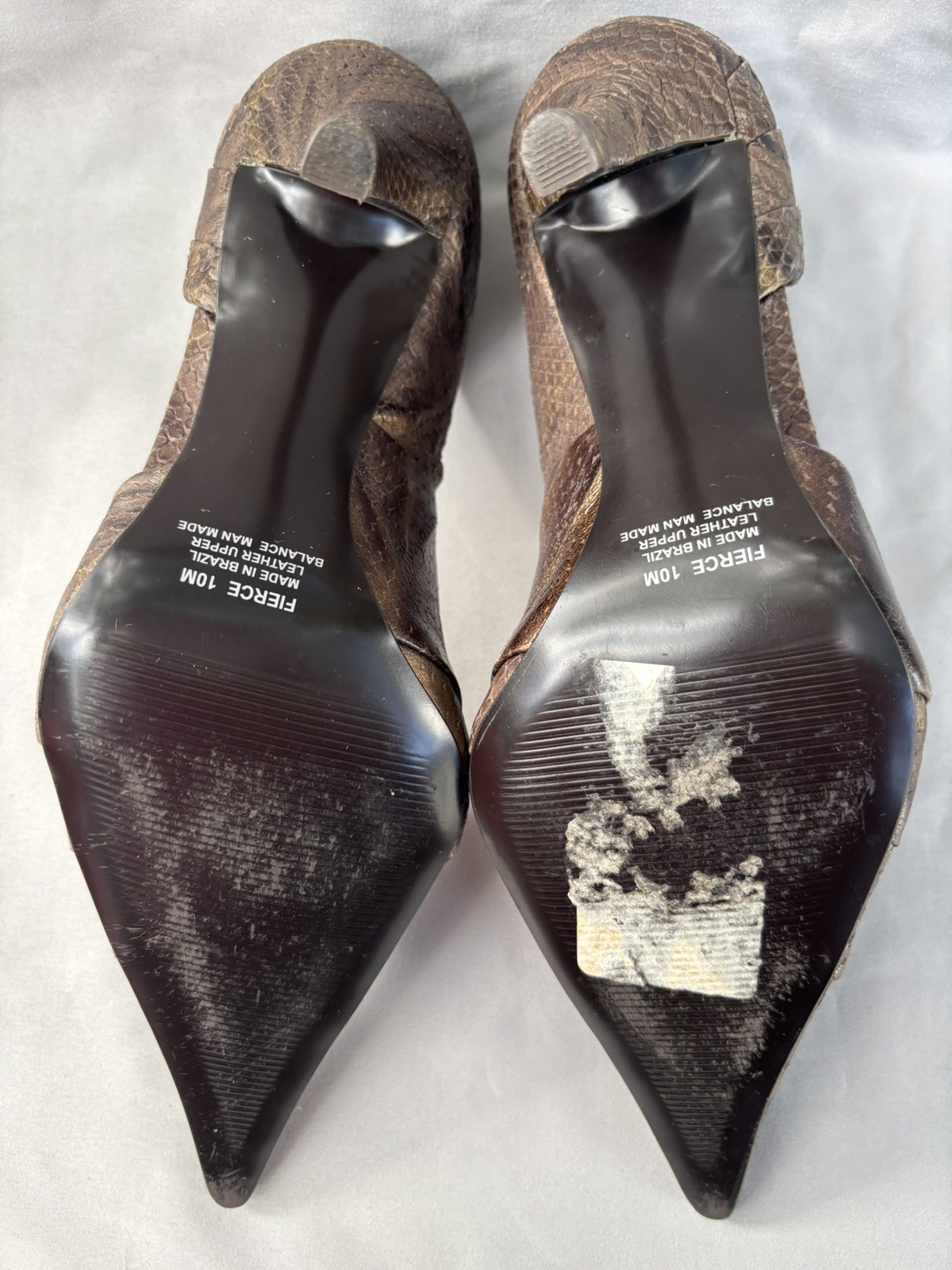 Carlos by Carlos Santana Snake Print Leather Pointed Toe Heels Women’s Size 10M