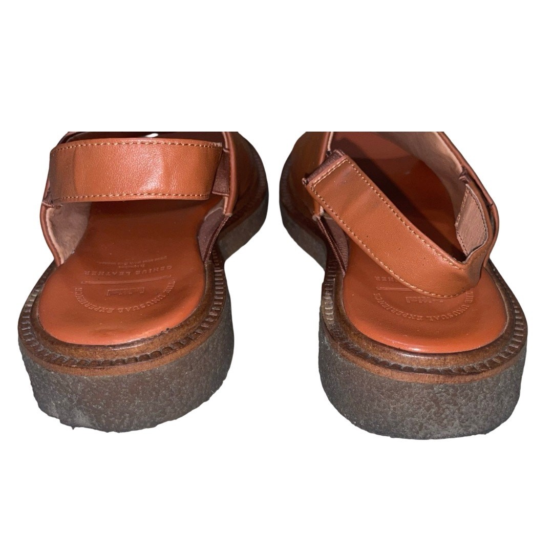 Initial The Unusual Experience Brown LEather Crepe Sole Sandals Size: EU36 US 6