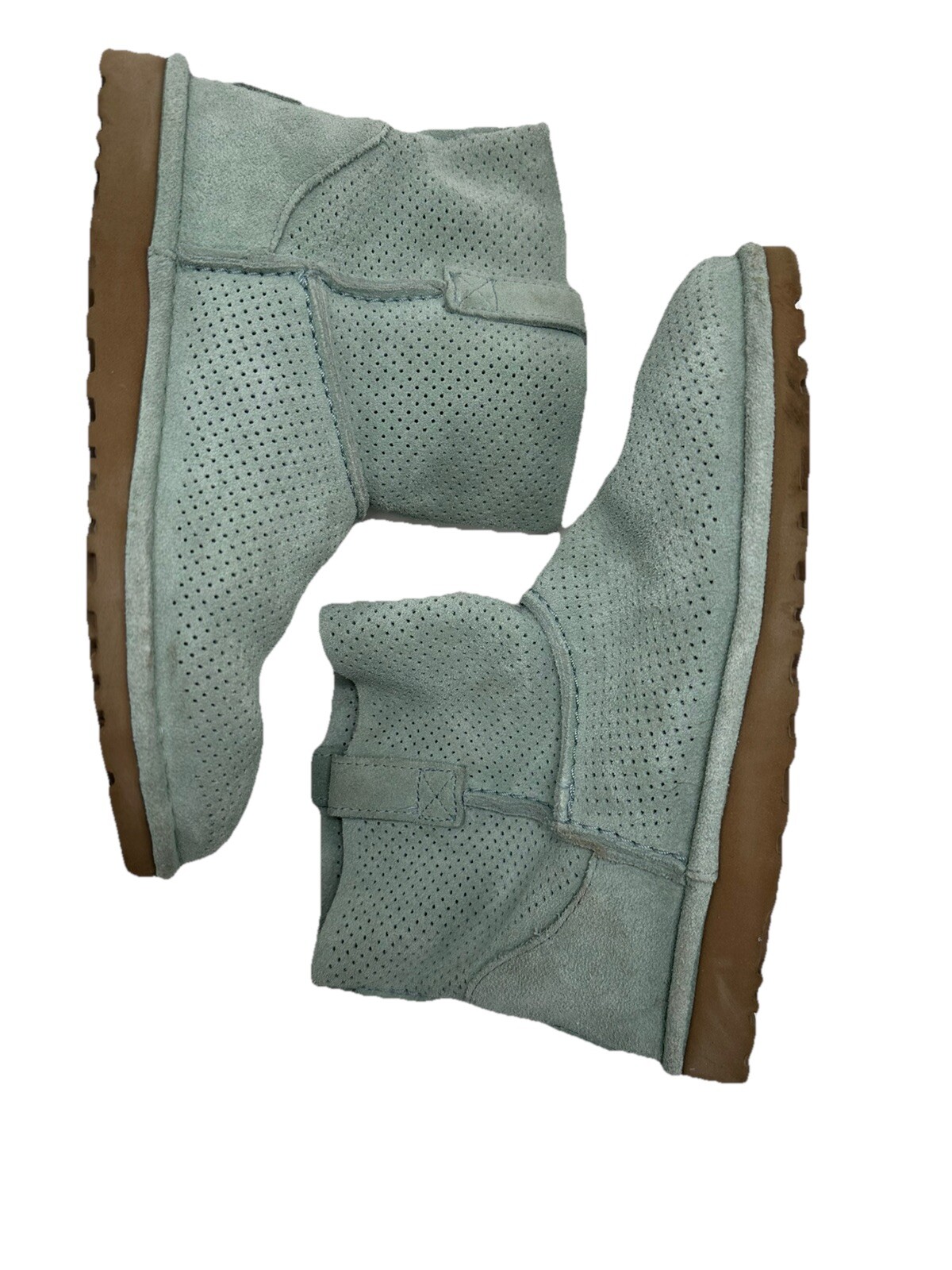 UGG Classic Unlined Mini Perf Women’s Boot Size 6 Winter Green Aqua 1016852