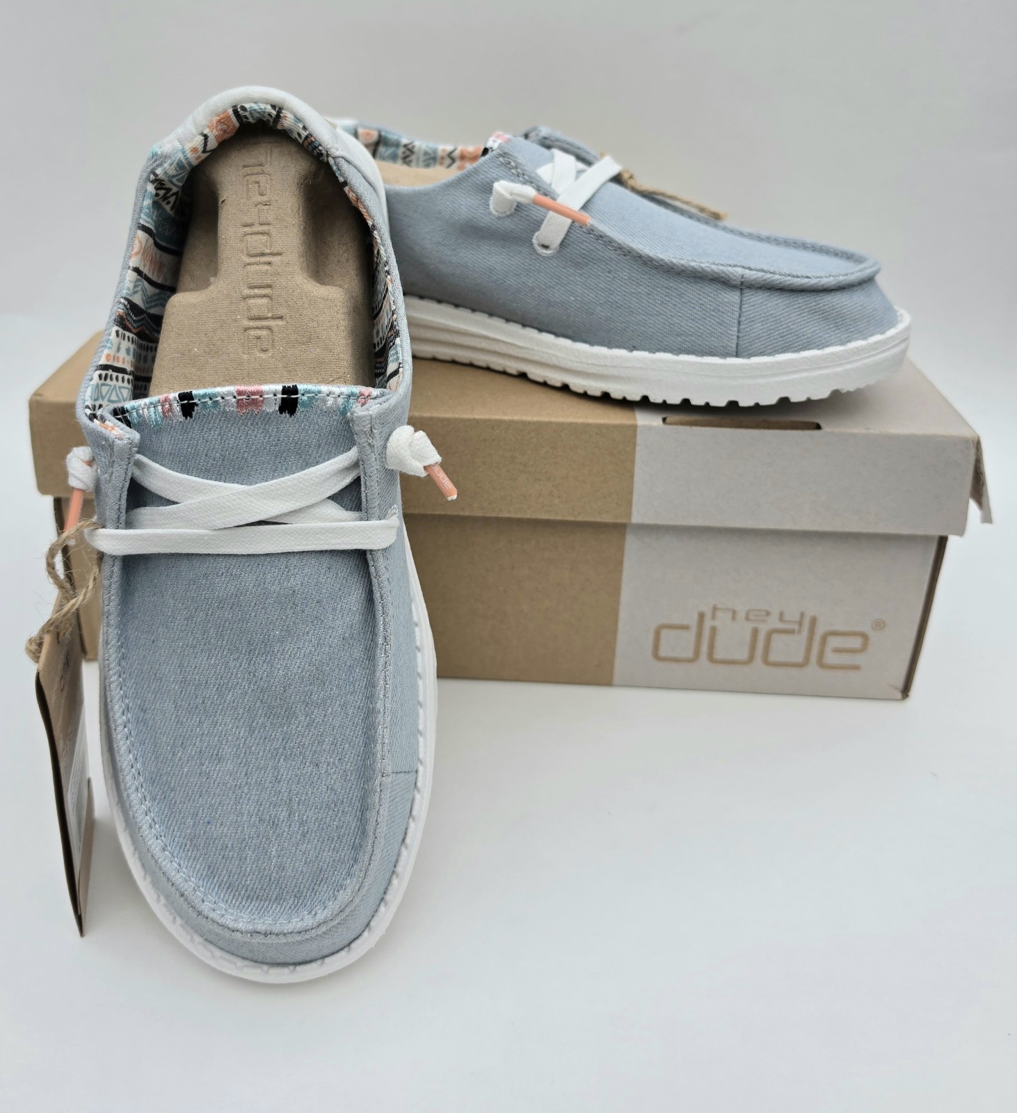 Hey Dude Wendy Boho Light Denim Womens 5