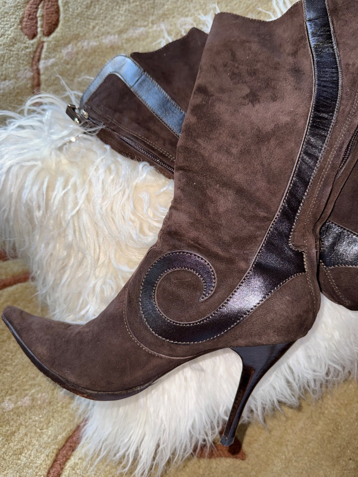 Authentic Fendi Brown Suede Boot Size 7