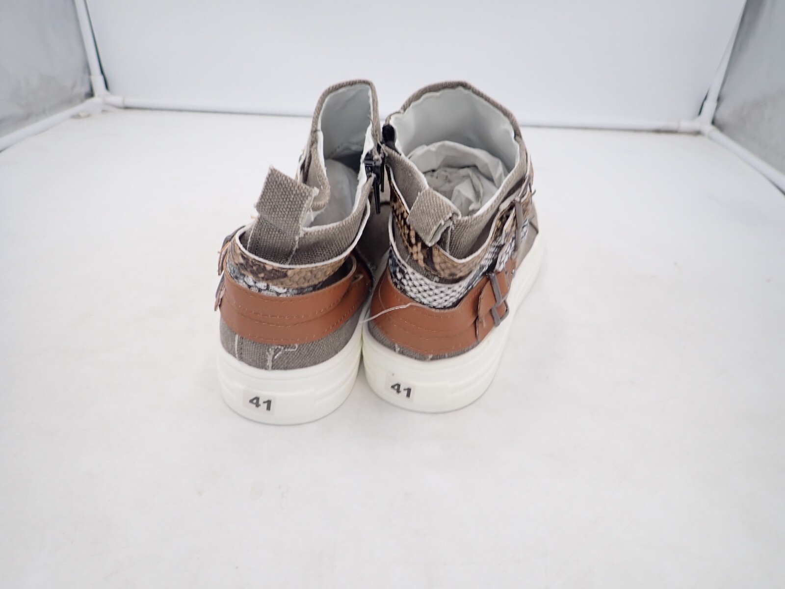 ROSY Women’s Buckle-Accent Canvas Hi-Top Sneakers size 6, 6.5, 7, 8, 8.5, 9, 9.5