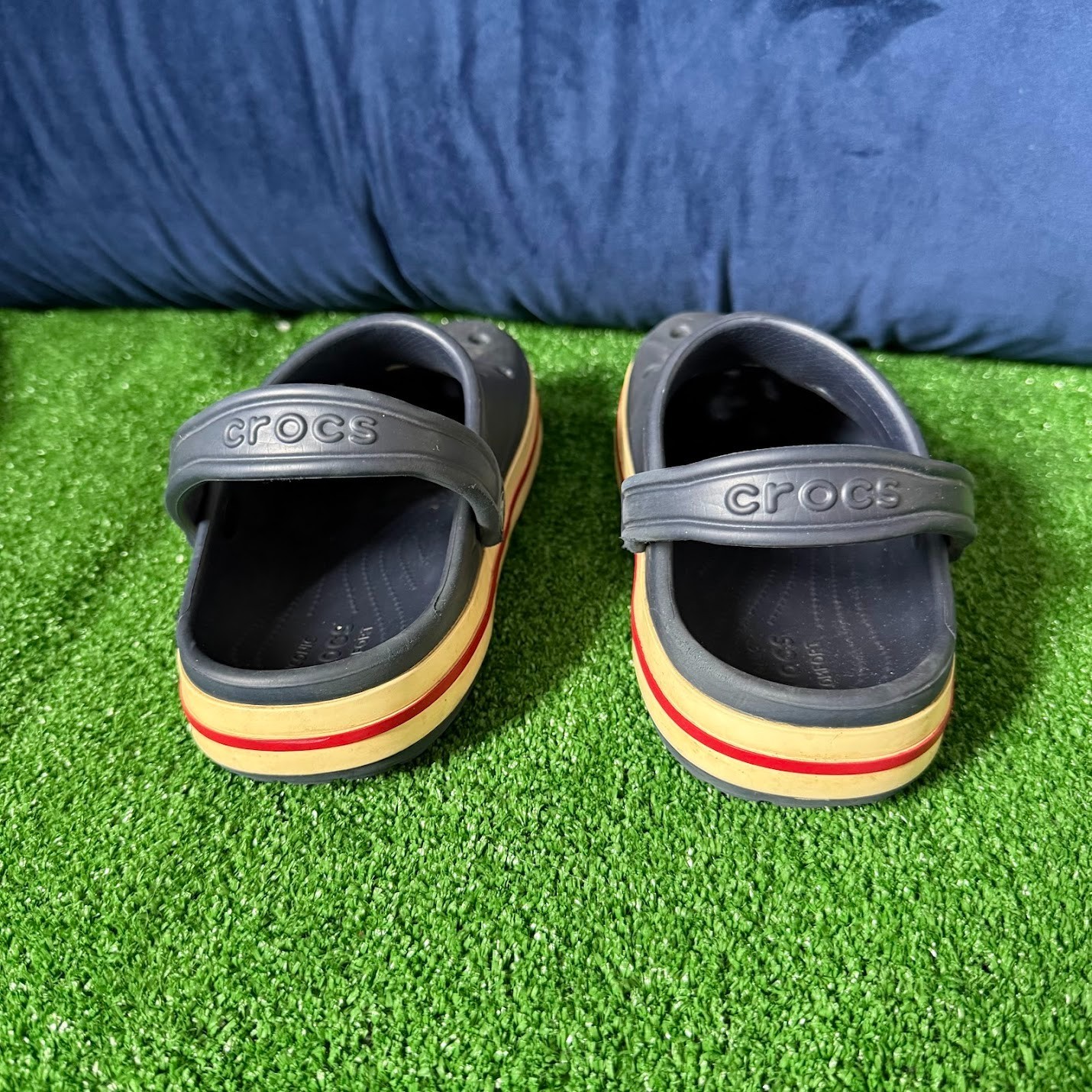 Crocs Bayaband Clogs Navy Blue Pepper Size W10 M8 Comfort Slip On Shoes Unisex