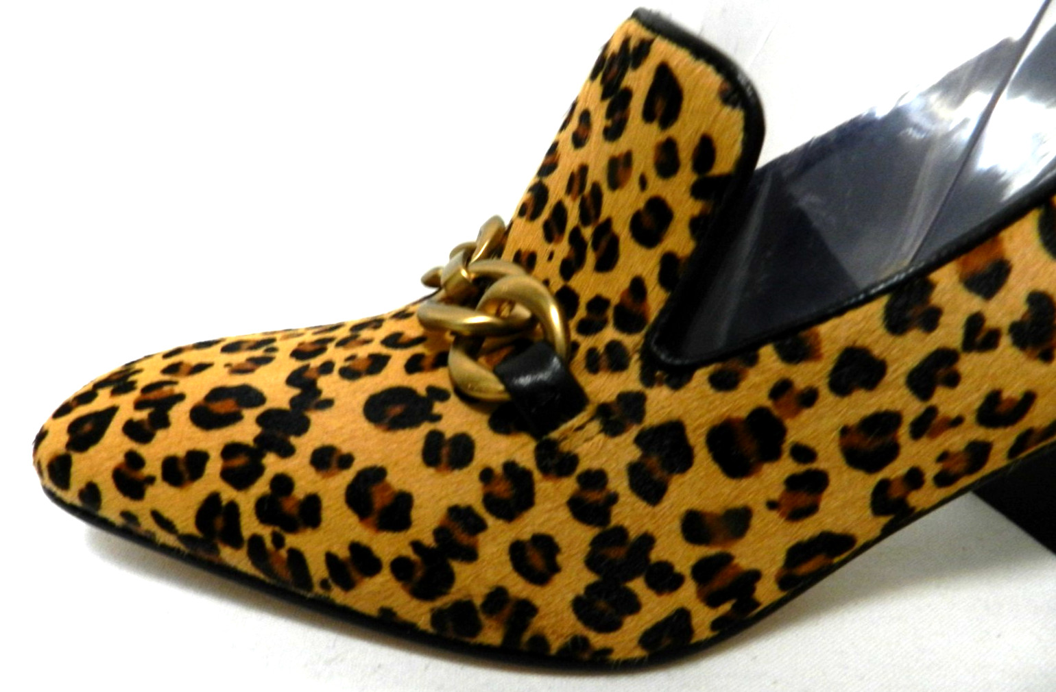 Via Spiga pony hair fur leather animal leopard block heels pumps NEW Size Sz 8