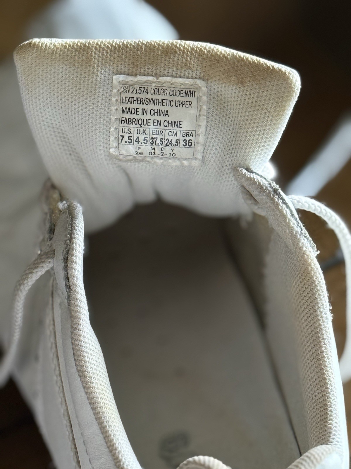 Vintage Skechers White & Silver Bling Dance Cheerleading Gymnastics Band – 7.5