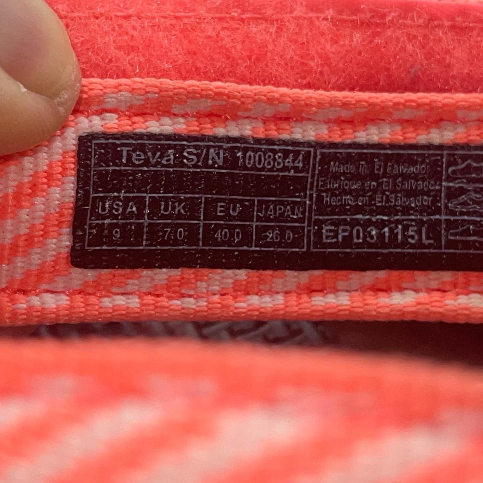 Teva Sandals Women’s 9 Midform Universal Platform Orange Hook & Loop 1008844